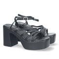 Vimice Sandalia de plataforma para mujer en negro – elegante para eventos
