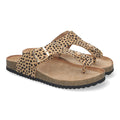 Vimice Sandalia plana bio de mujer leopardo – estilo esclava con hebilla