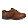Vimice Zapato de hombre en camel – franja lateral y cordones