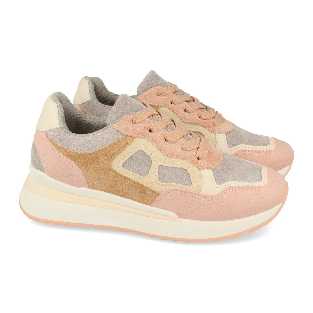 Zapatillas con Cordones Planas Rosa · TF22111