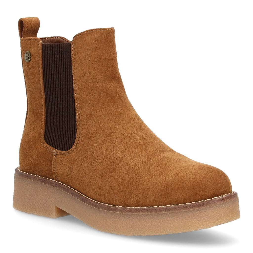 Vimice Botín Chelsea de mujer en camel – elásticos de canelé y cremallera