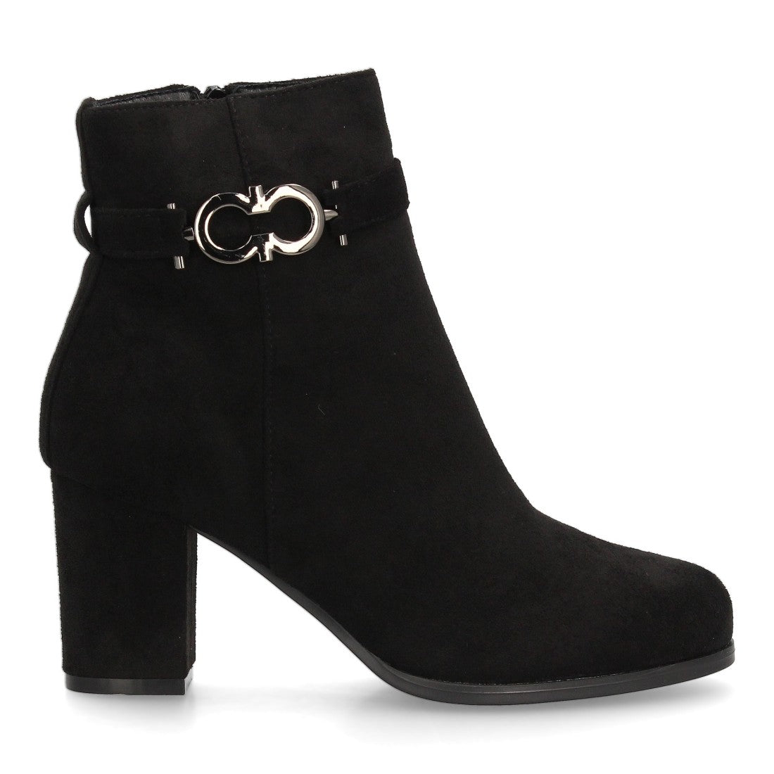 Vimice Botín afelpado de mujer en negro – elegante con tacón cómodo