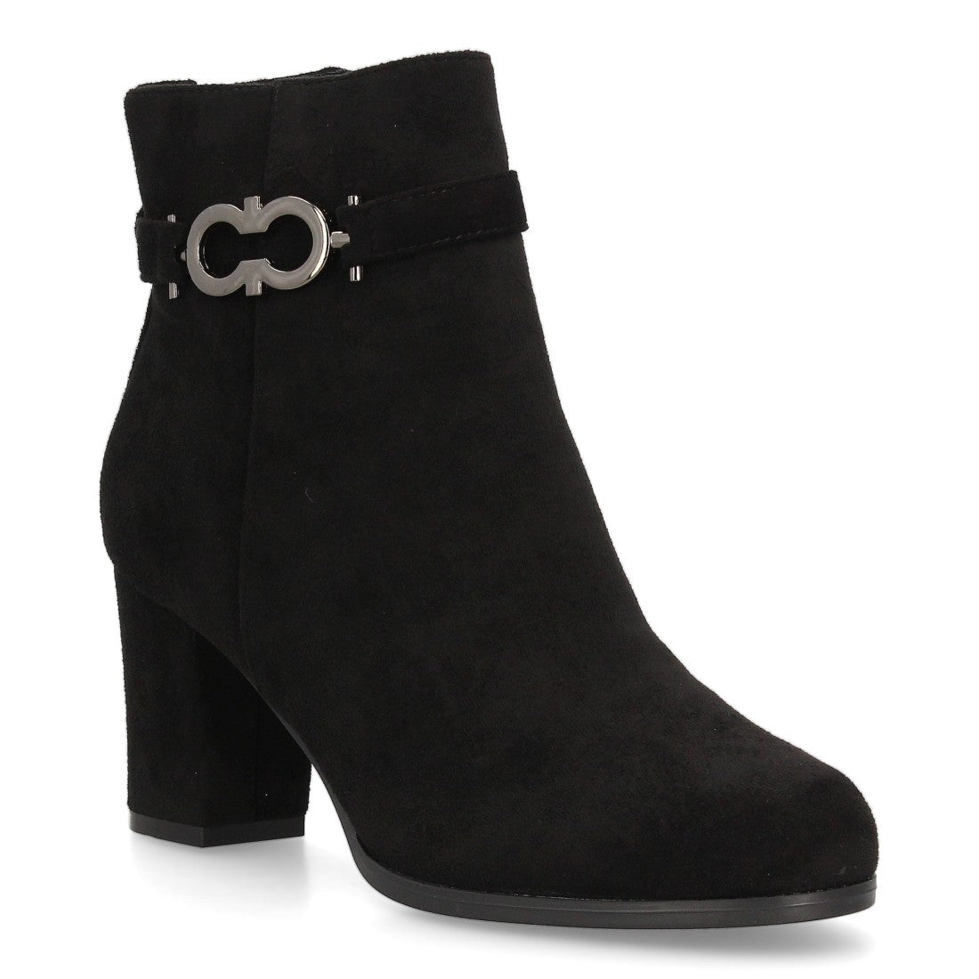 Vimice Botín afelpado de mujer en negro – elegante con tacón cómodo