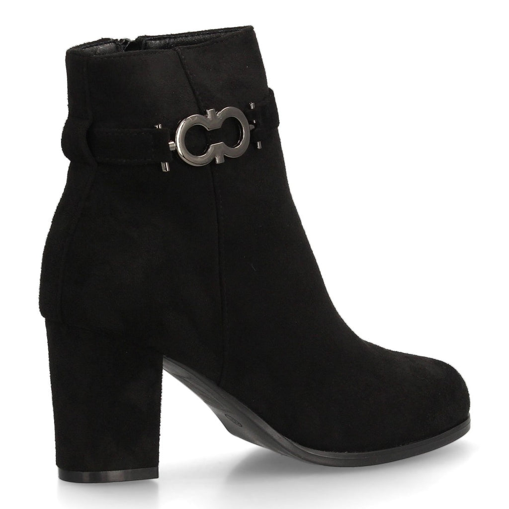 Vimice Botín afelpado de mujer en negro – elegante con tacón cómodo