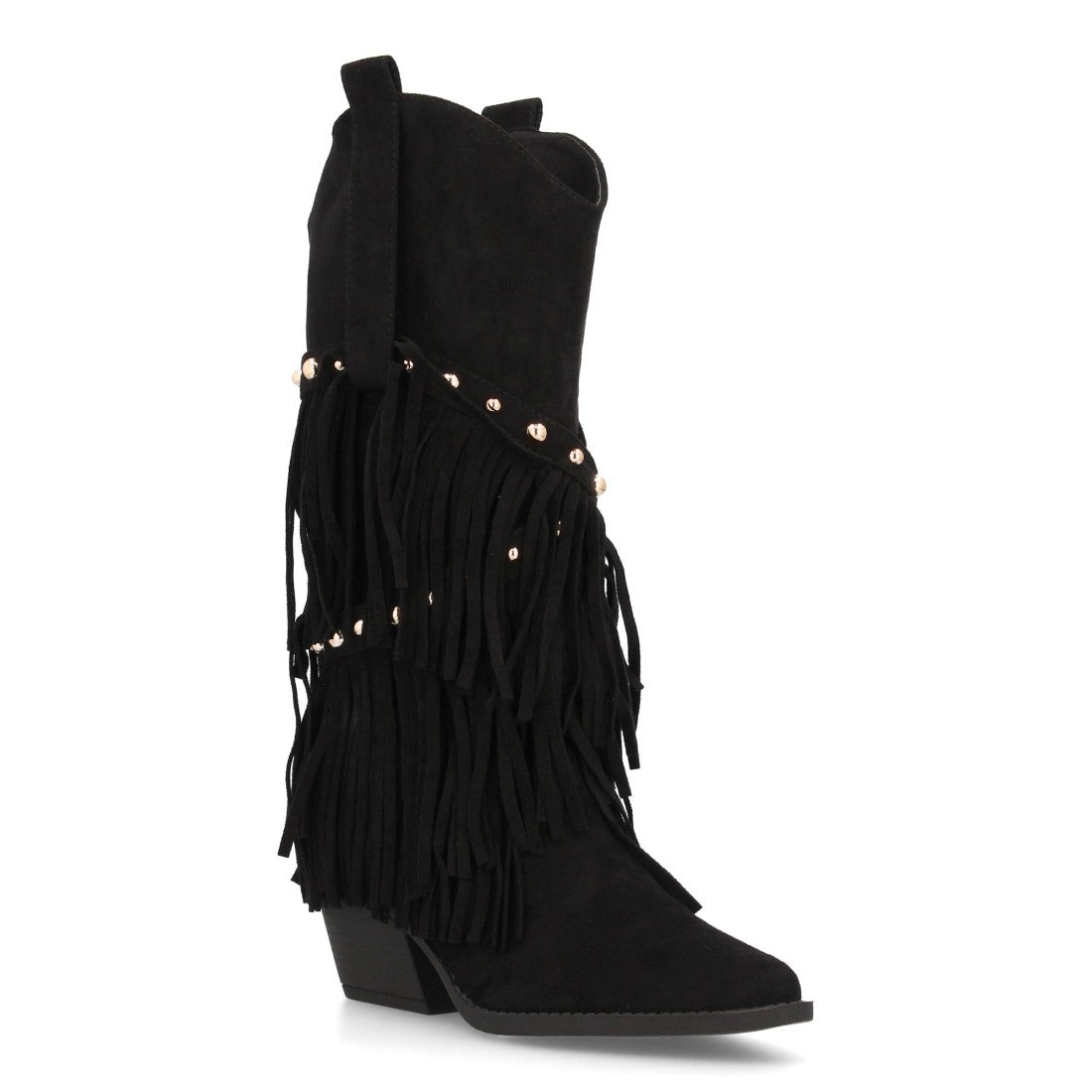 Bota de estilo western con caña alta-Negro