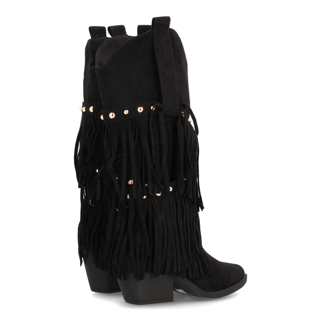 Bota de estilo western con caña alta-Negro
