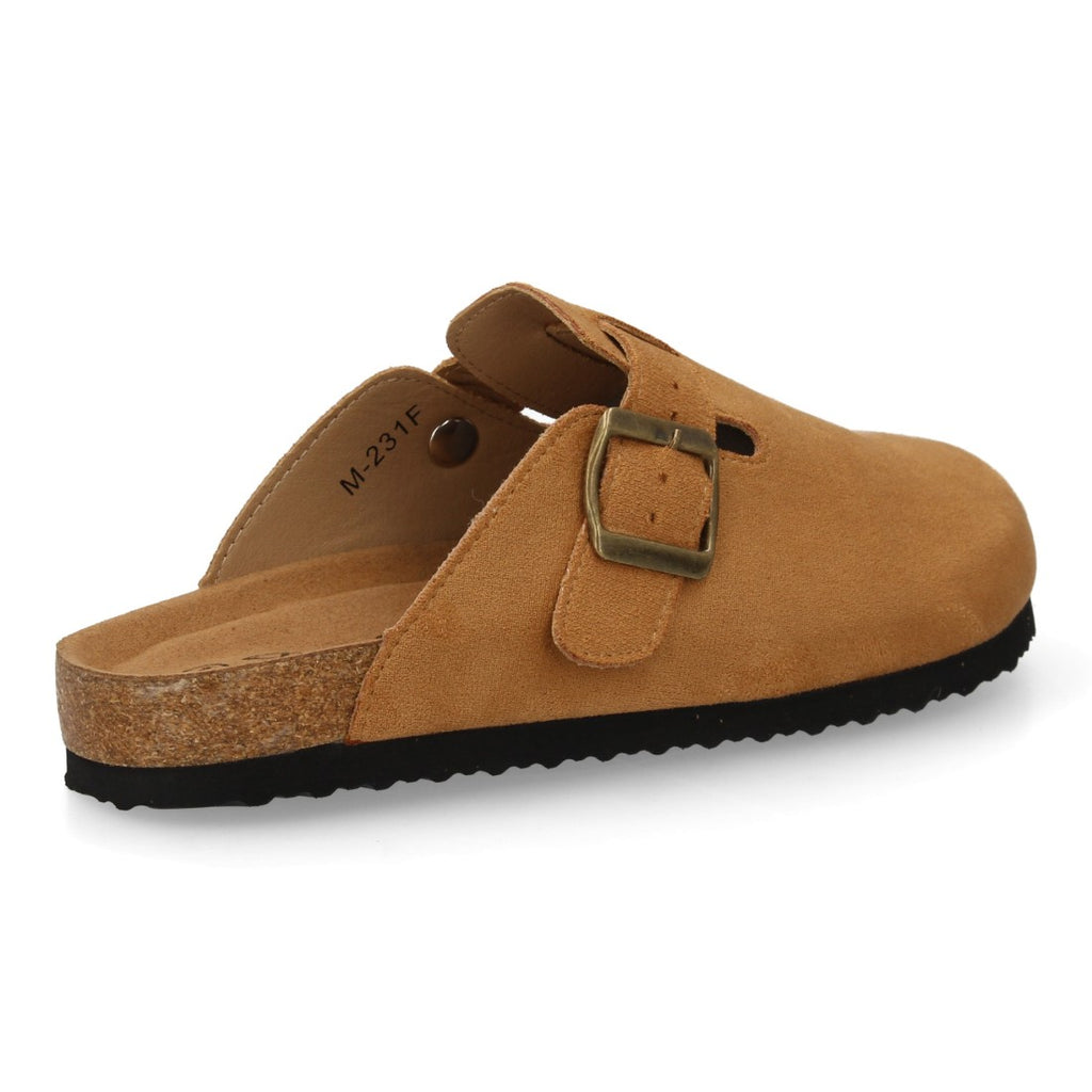 Zueco de mujer con diseño cerrado y suela bio-Taupe