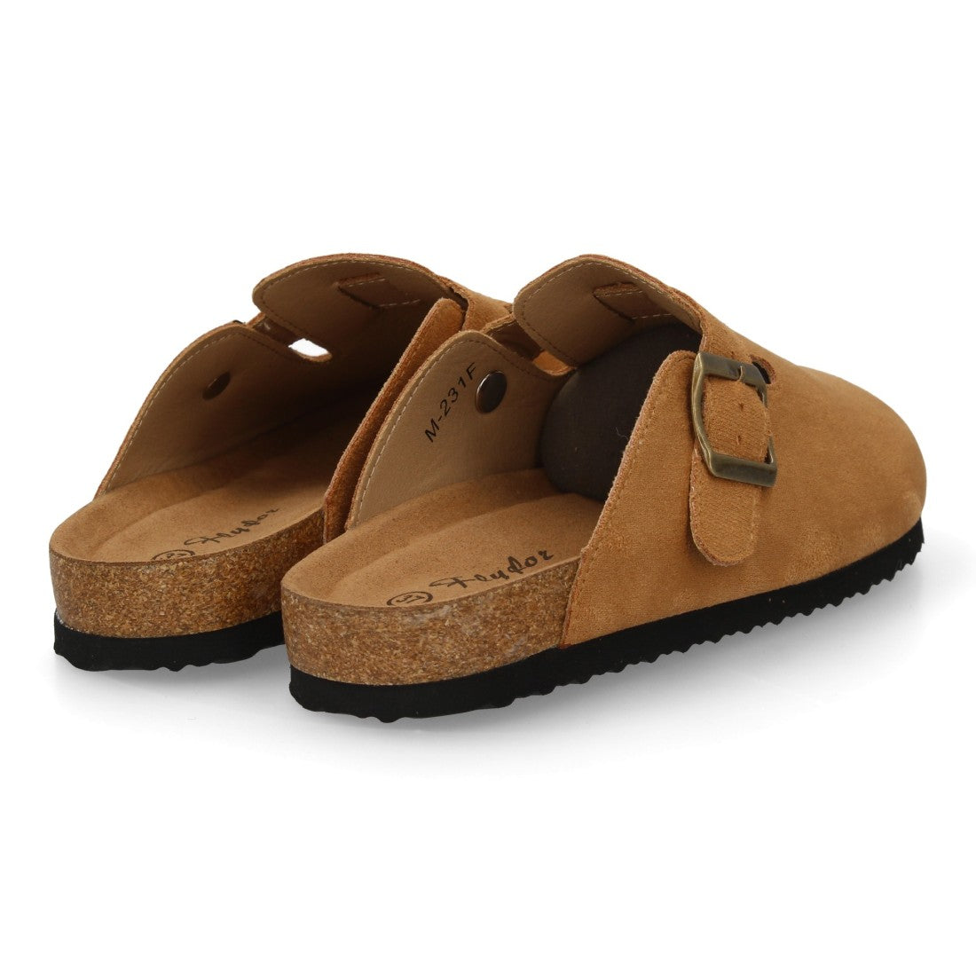 Zueco de mujer con diseño cerrado y suela bio-Taupe
