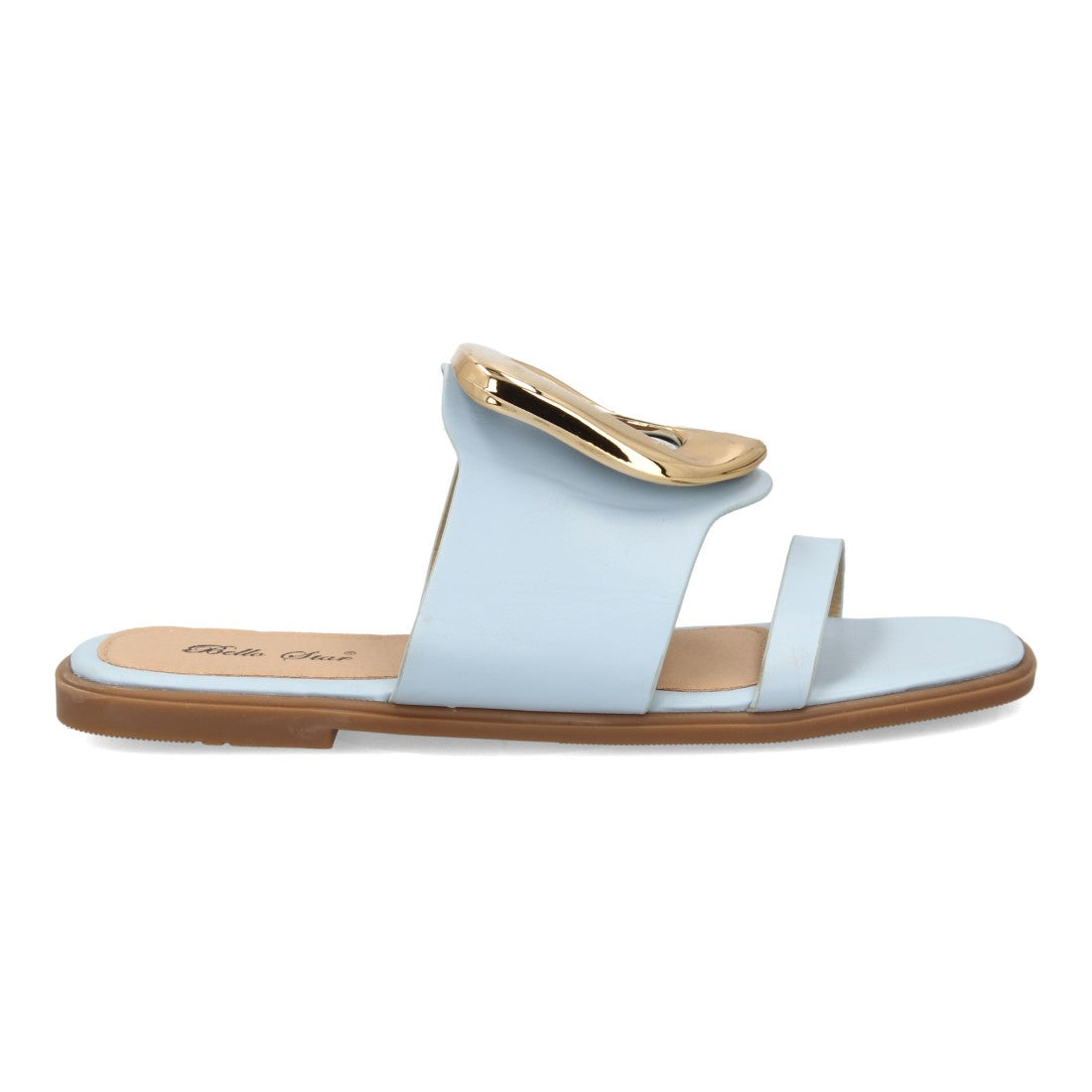 Vimice Sandalia plana de mujer en azul – ligera y elegante para verano