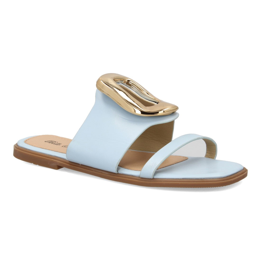 Vimice Sandalia plana de mujer en azul – ligera y elegante para verano