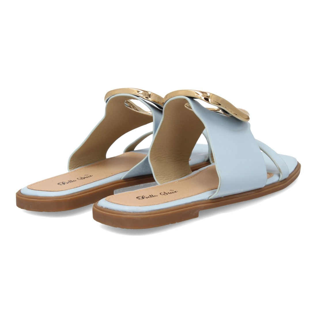 Vimice Sandalia plana de mujer en azul – ligera y elegante para verano