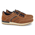 Vimice Zapato plano de hombre en camel – perforado con cordones elásticos