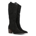 Botas Cowboy Efecto Ante Negro · YG706