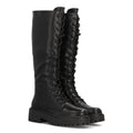 Botas Militares con Plataforma Negro · 2563
