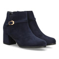 Botines Efecto Ante con Hebilla Azul · YG982