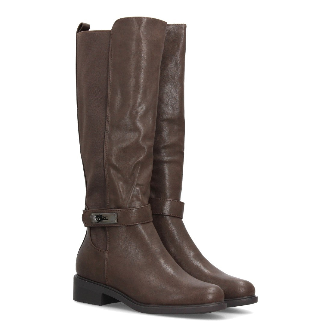 Botas Ecuestres con Hebilla Café · 2558