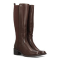Botas Efecto Ante con Tacón Marrón · SS-2606