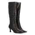 Botas Efecto Ante con Tacón Negro · FZ553