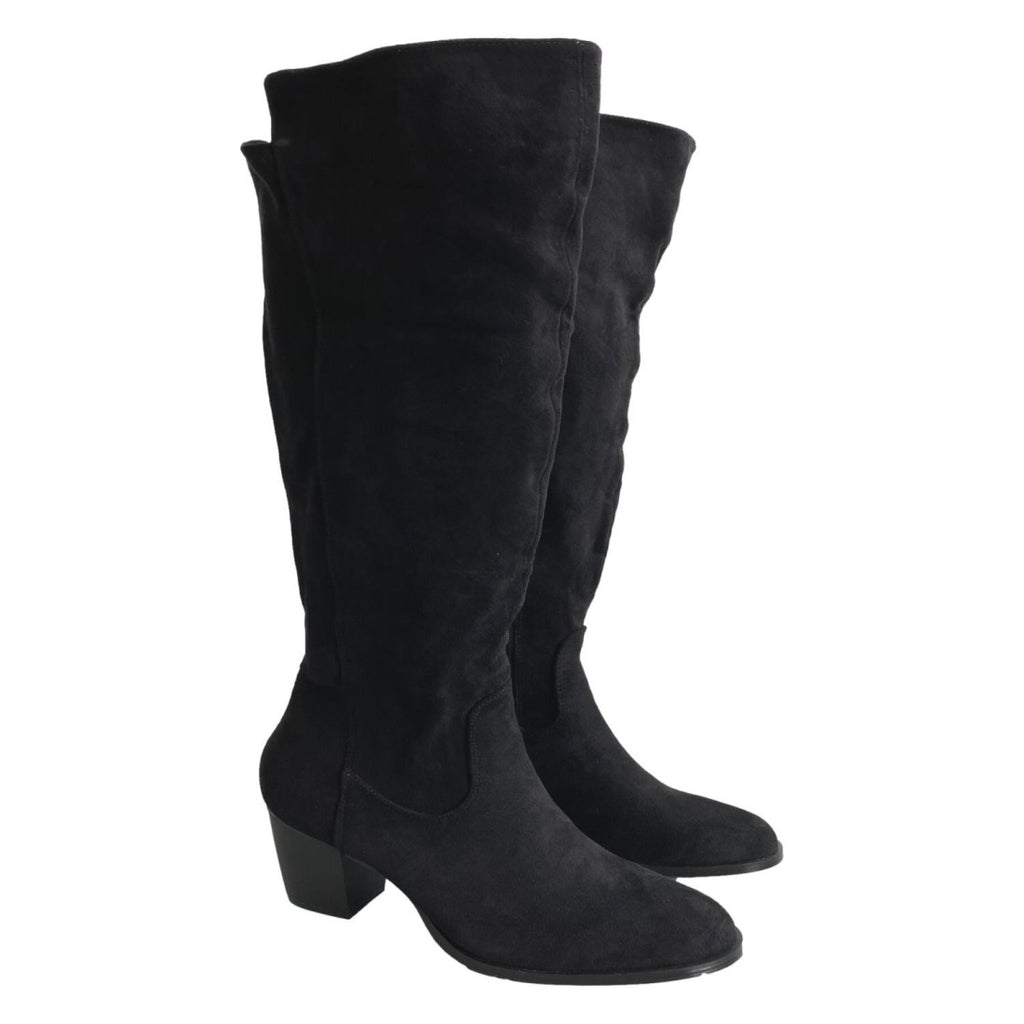 Vimice Bota de tacón de mujer en negro – punta redonda y cremallera