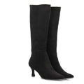 Botas Efecto Ante con Tacón Negro · FZ552