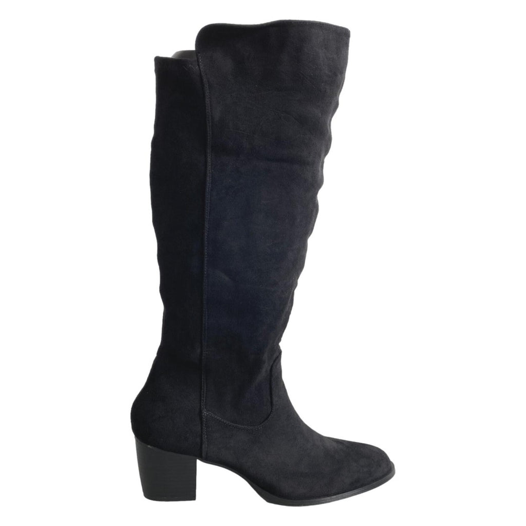 Vimice Bota de tacón de mujer en negro – punta redonda y cremallera