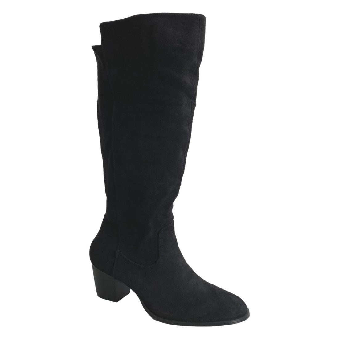 Vimice Bota de tacón de mujer en negro – punta redonda y cremallera