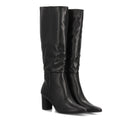 Botas Efecto Ante con Tacón Negro · FZ556