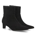 Botines Efecto Ante con Tacón Negro · XQ1010