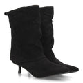 Botas Efecto Ante con Tachuelas Negro · AW-6153