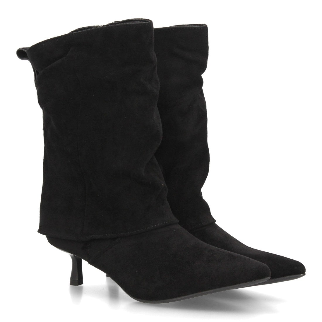 Botas Efecto Ante con Tachuelas Negro · AW-6153