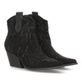 Botines Cowboy Efecto Ante Negro · 9676A