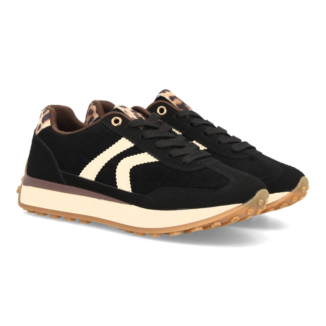 Zapatillas Deportivas con Cordones Negro · FC-515