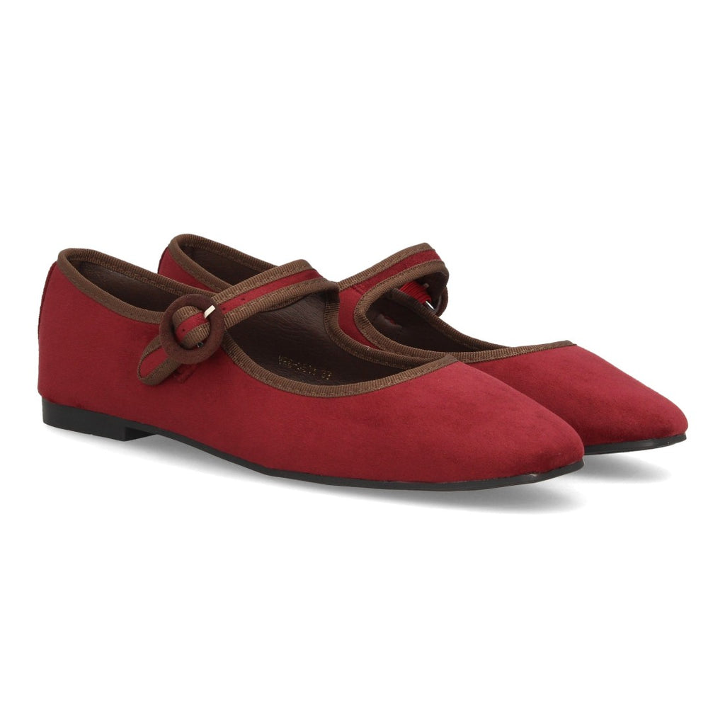 Bailarinas Merceditas con Hebilla Burdeos · VR6-3511