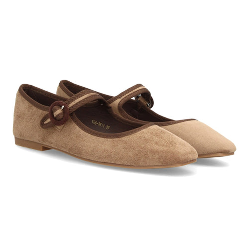Bailarinas Merceditas con Hebilla Caqui · VR6-3511
