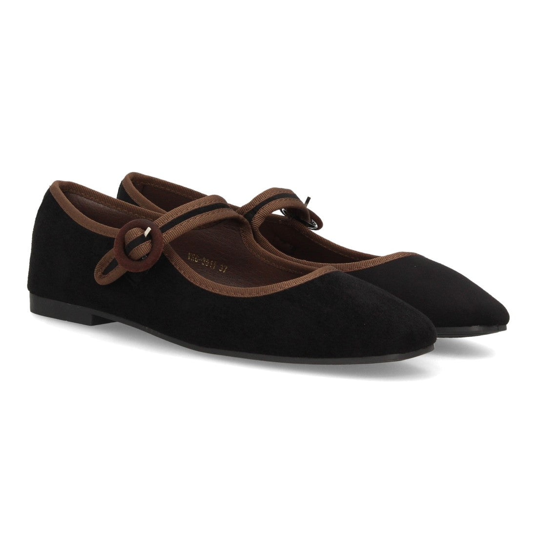 Bailarinas Merceditas con Hebilla Negro · VR6-3511