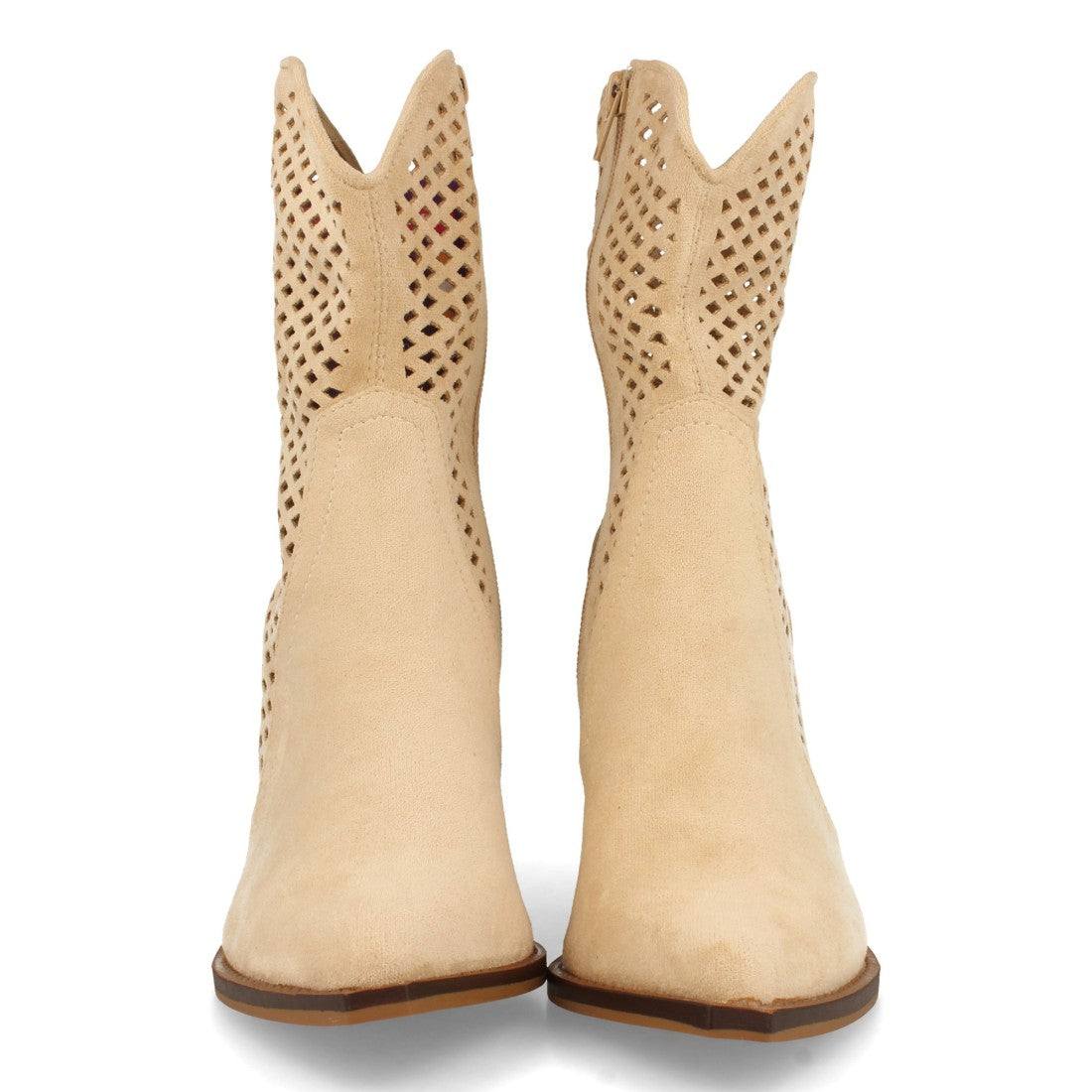 Botín de Tacón Calado para Mujer – Beige