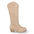 Vimice Bota de tacón de mujer en taupe – grabado en caña y cremallera