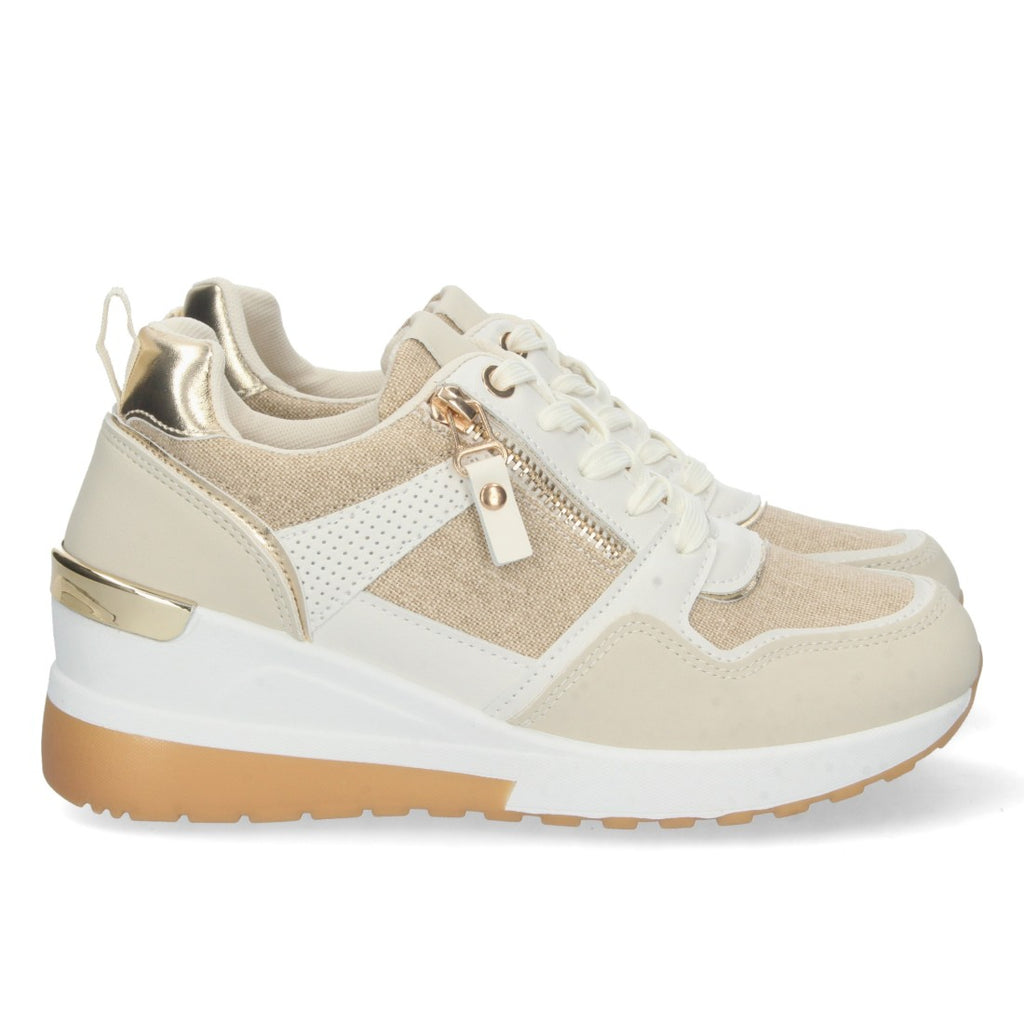 Vimice Sandalia plana de mujer en beige – cómoda y versátil