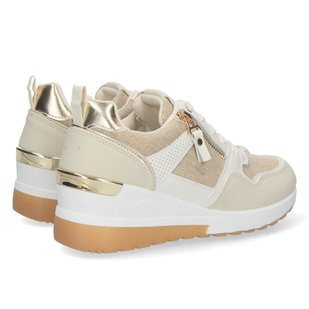 Vimice Sandalia plana de mujer en beige – cómoda y versátil